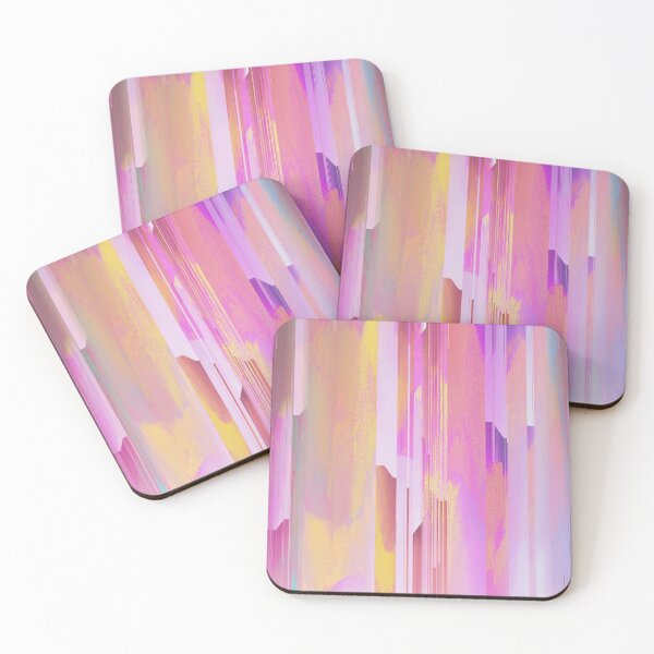 Item preview, Glitch Art Background In Pink, Lavender, Yellow, Orange, Magenta designed and sold by LDTreasures.