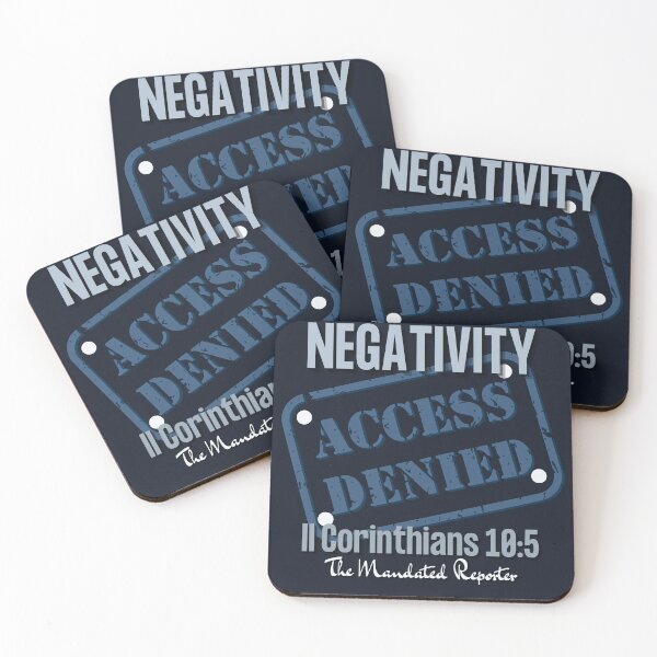 Item preview, NEGATIVITY ACCESS DENIED II Corinthians 10:5 - Navy designed and sold by TheReporter1.