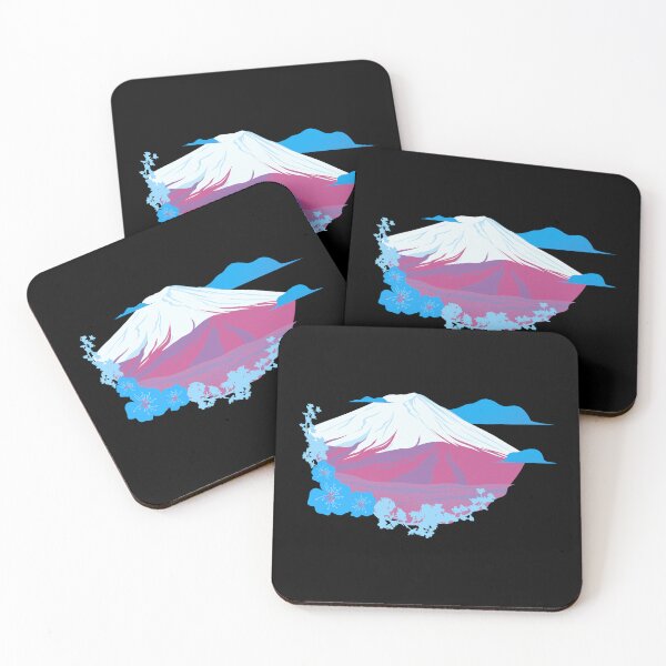 Item preview, Mountains, Clouds, and Flowers Trans Flag. Transgender Pride designed and sold by Subtle Pride Shop.