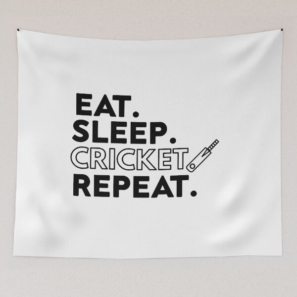 Item preview, Eat sleep circket repeat  designed and sold by Designhub14.