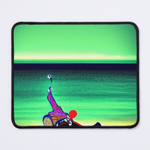 Item preview, SURREAL RETRO MOTORCYCLE ON THE BEACH designed and sold by sailorsam1805.