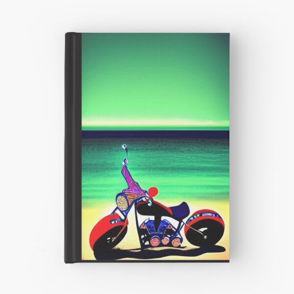 Item preview, SURREAL RETRO MOTORCYCLE ON THE BEACH designed and sold by sailorsam1805.