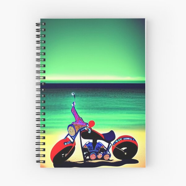 Item preview, SURREAL RETRO MOTORCYCLE ON THE BEACH designed and sold by sailorsam1805.
