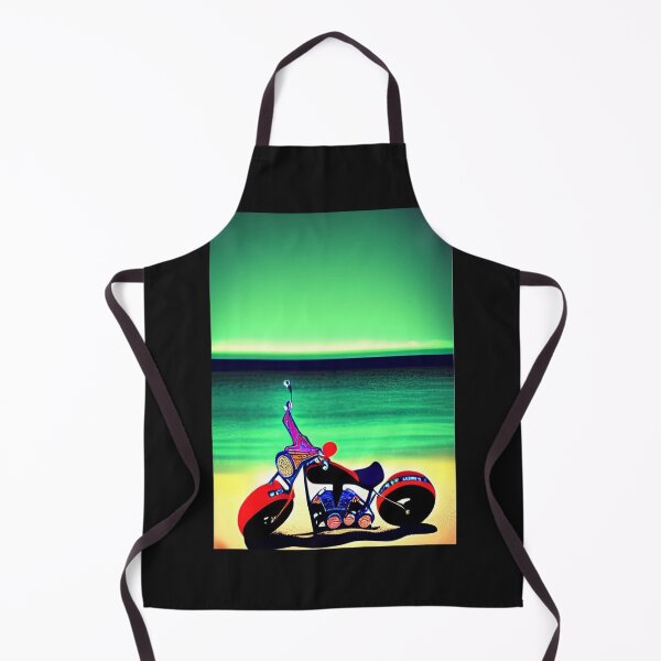 Item preview, SURREAL RETRO MOTORCYCLE ON THE BEACH designed and sold by sailorsam1805.