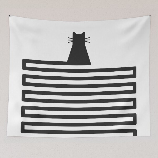 Item preview, Long Tailed Silhouette Cat designed and sold by Amilaz.