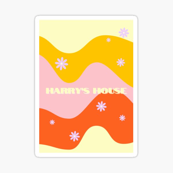 Harry Styles Harrys House Artwork Groovy 70s Sticker For Sale By Prepgal Redbubble