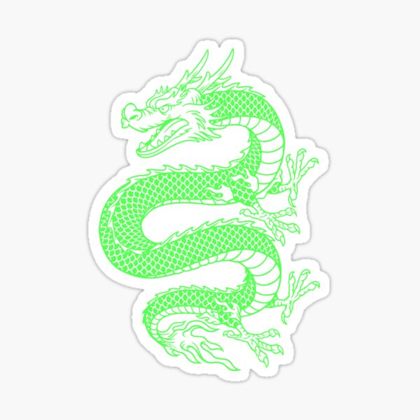 Grüner chinesischer Drache Sticker