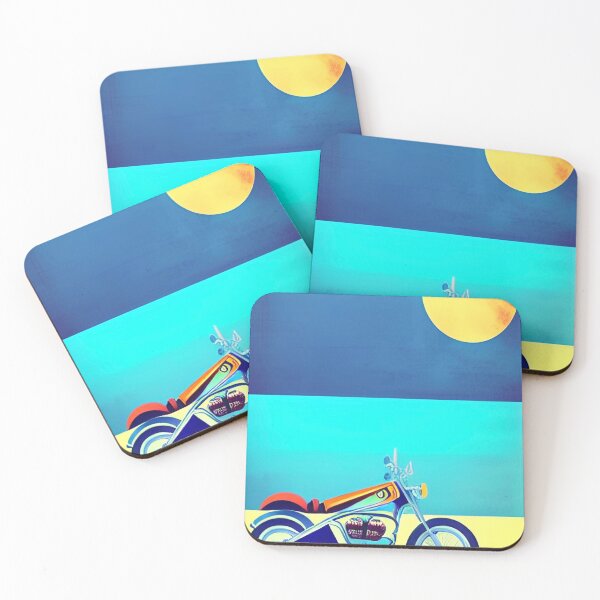 Item preview, LOVELY SURREAL RETRO MOTORCYCLE ON THE BEACH designed and sold by sailorsam1805.