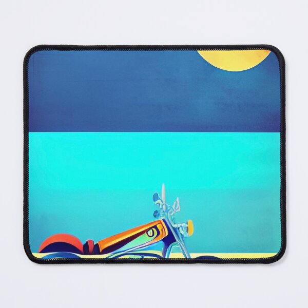 Item preview, LOVELY SURREAL RETRO MOTORCYCLE ON THE BEACH designed and sold by sailorsam1805.