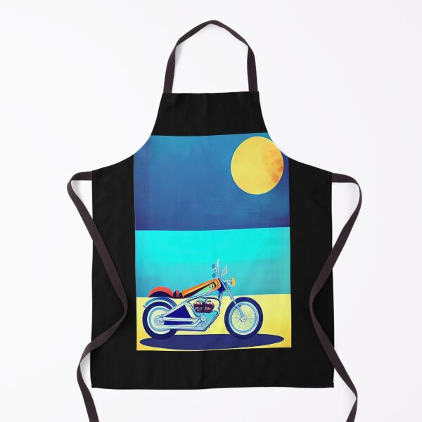 Item preview, LOVELY SURREAL RETRO MOTORCYCLE ON THE BEACH designed and sold by sailorsam1805.