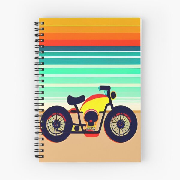 Item preview, COOL LOVELY SURREAL RETRO MOTORCYCLE ON THE BEACH designed and sold by sailorsam1805.