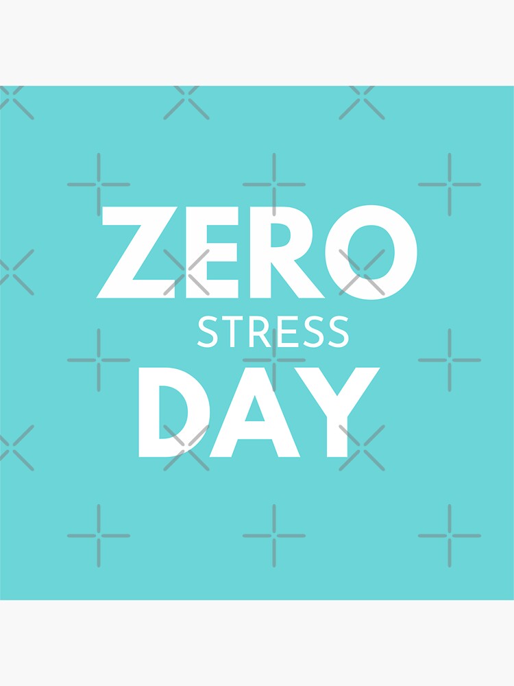"Stress Level Zero" Sticker for Sale by FluffyFacts Redbubble