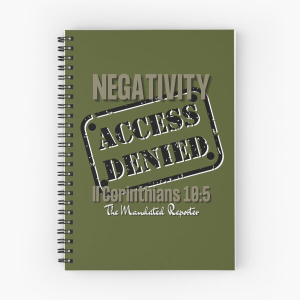 Item preview, NEGATIVITY ACCESS DENIED II Corinthians 10:5 - Army Green designed and sold by TheReporter1.
