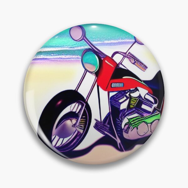 Item preview, COOL SURREAL RETRO MOTORCYCLE ON THE BEACH designed and sold by sailorsam1805.
