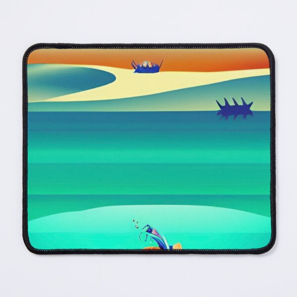 Item preview, TRENDY SURREAL RETRO MOTORCYCLE ON THE BEACH designed and sold by sailorsam1805.