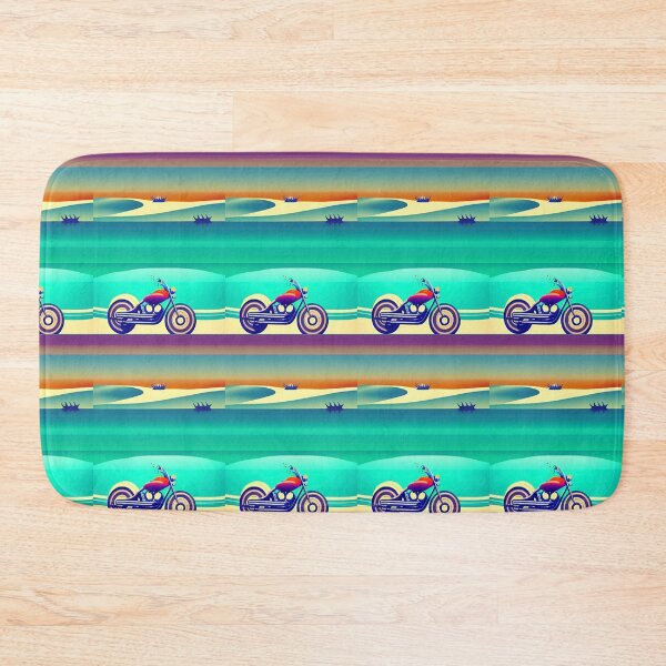 Item preview, TRENDY SURREAL RETRO MOTORCYCLE ON THE BEACH designed and sold by sailorsam1805.