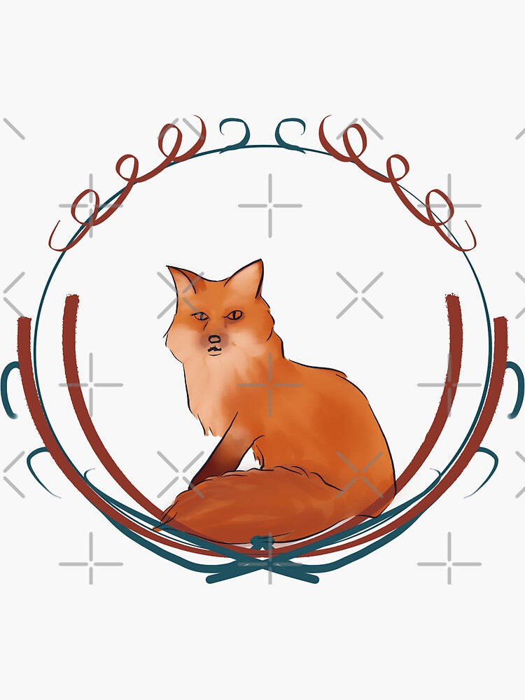 "copper fox" Sticker for Sale by RosieAmberg Redbubble