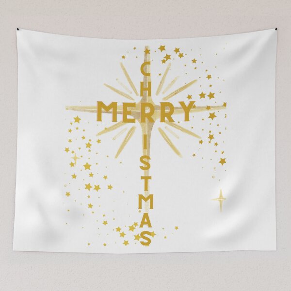 Item preview, Christmas Cross and Star Gold Letters designed and sold by Ric1926.