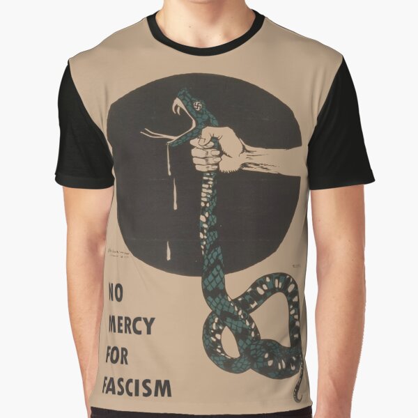 No Mercy For Fascism! - Vintage WWII poster design Graphic T-Shirt