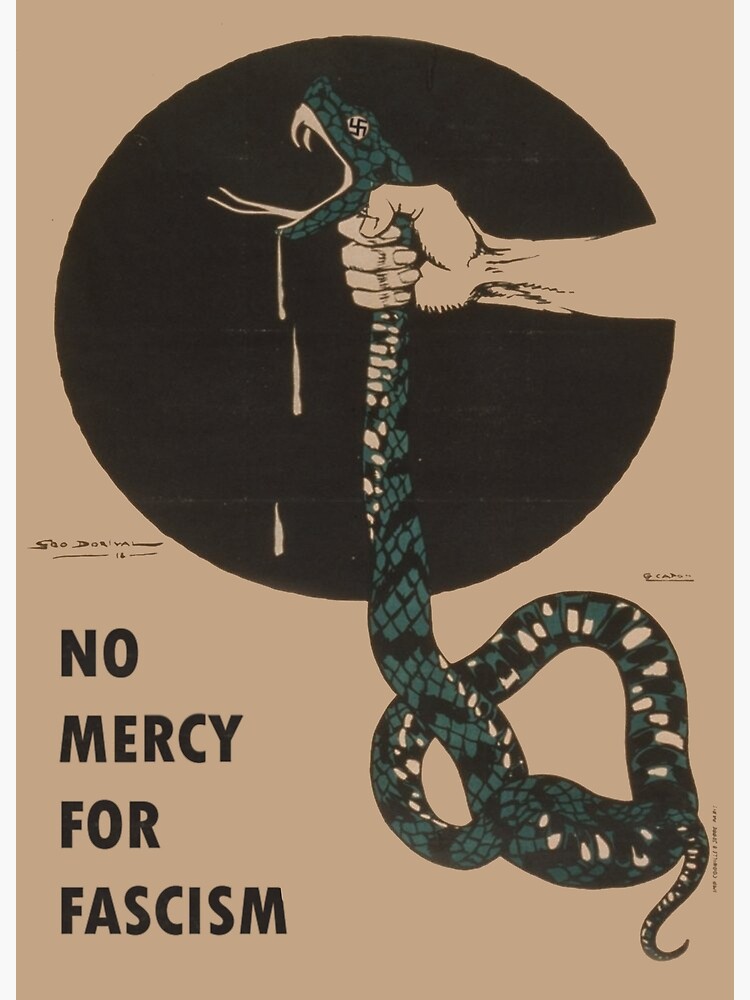 No Mercy For Fascism! - Vintage WWII poster design by dru1138