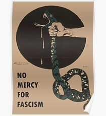 Keine Gnade für den Faschismus! - Vintage WWII Poster Design Poster