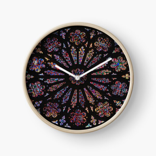 Circular Stained Glass Window At The Washington National Cathedral Clock