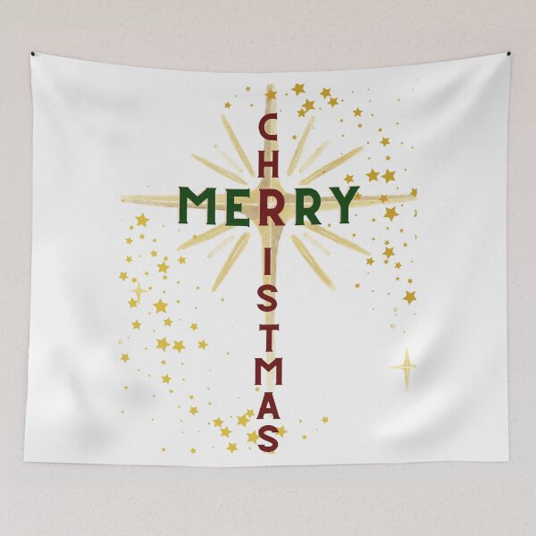 Item preview, Christmas Cross and Star Red and Green Letters designed and sold by Ric1926.