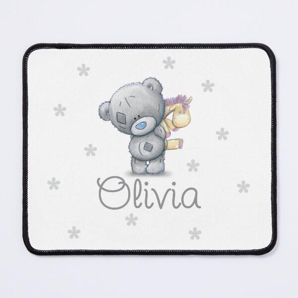 Item preview, CUSTOM Grey Teddy Bear Custom Gifts for Child Name Olivia designed and sold by AuraTherapeia.