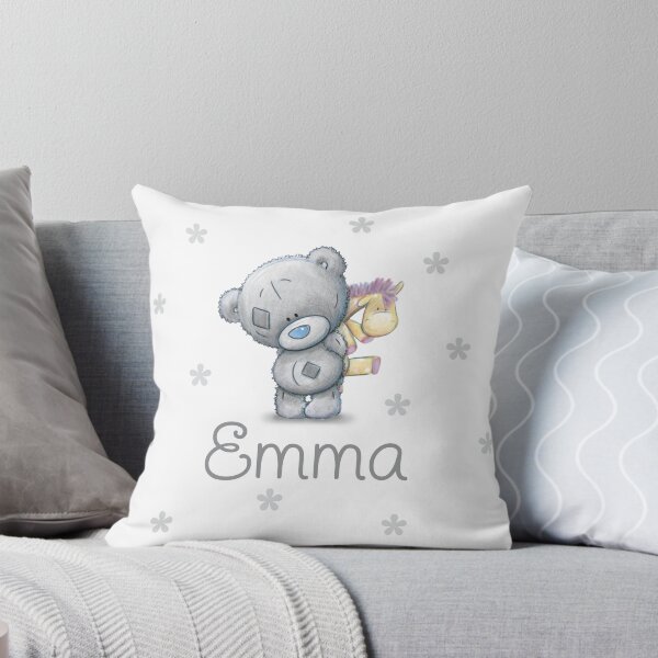 Item preview, CUSTOM Grey Teddy Bear Custom Gifts for Child Name Emma designed and sold by AuraTherapeia.