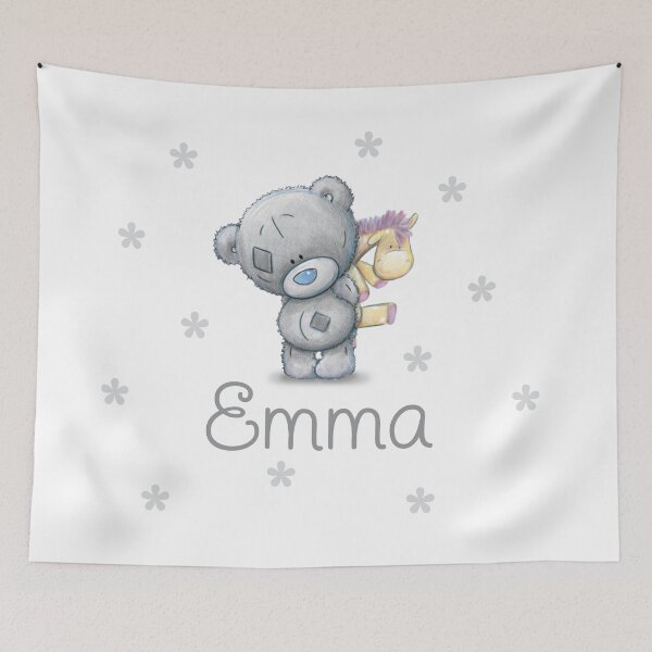 Item preview, CUSTOM Grey Teddy Bear Custom Gifts for Child Name Emma designed and sold by AuraTherapeia.