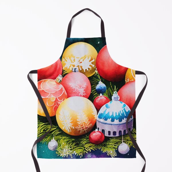 Artikelvorschau, Weihnachtskranz verziert mit großen Ornamenten - Aquarell entworfen und verkauft von Mika Hutton.