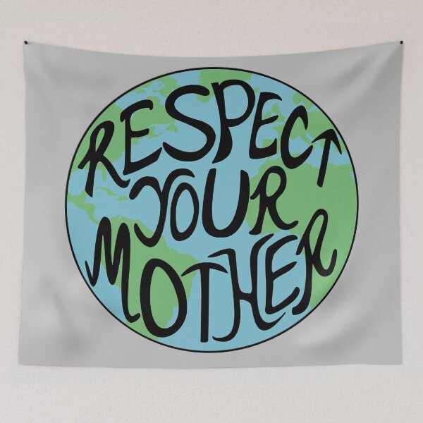 Item preview, Respect Your Mother Hand Drawn Earth Planet Men Women Kids designed and sold by itsrturn.