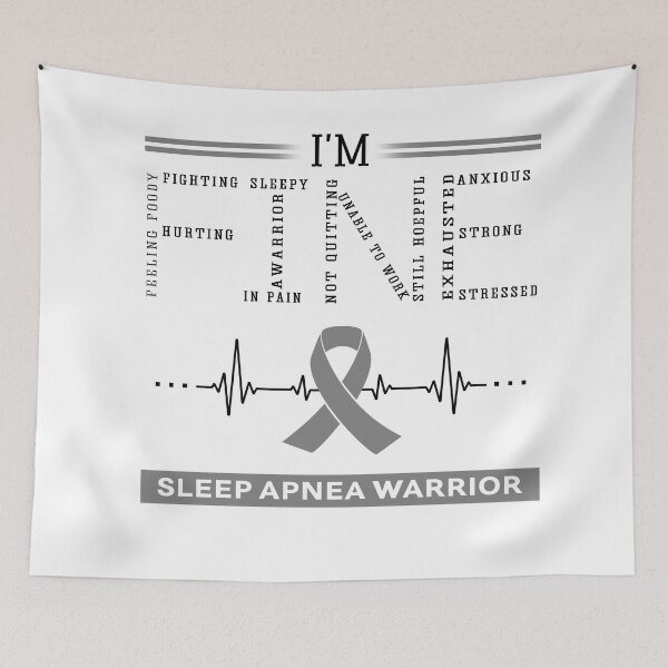 Item preview, I'm Fine Sleep Apnea Warrior Support Sleep Apnea Awareness Gifts designed and sold by rechardtee.