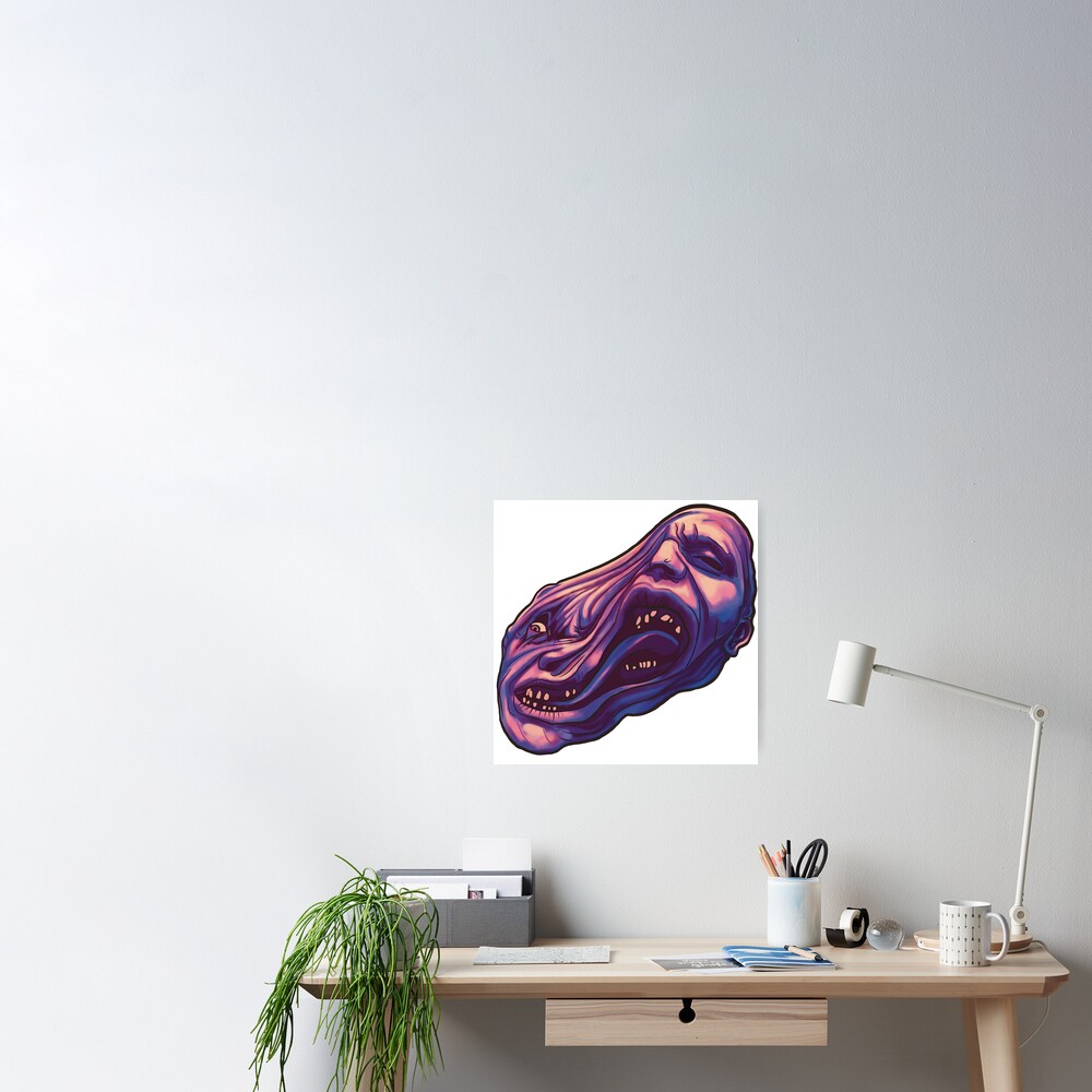 The Thing Split Face Poster For Sale By Vanhamarts Redbubble 