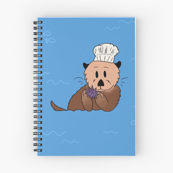 Item preview, Sea Otter Snacker Notebook designed and sold by dragonfootprint.