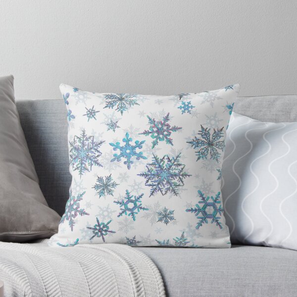 Item preview, Embroidered Snowflakes blue on white designed and sold by IvaW.