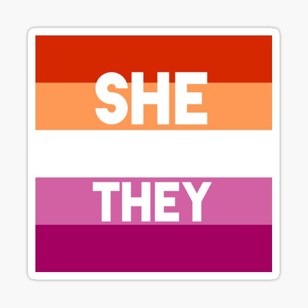 Lesbian Shethey Pronoun Sticker For Sale By Moondrawsx Redbubble 1271