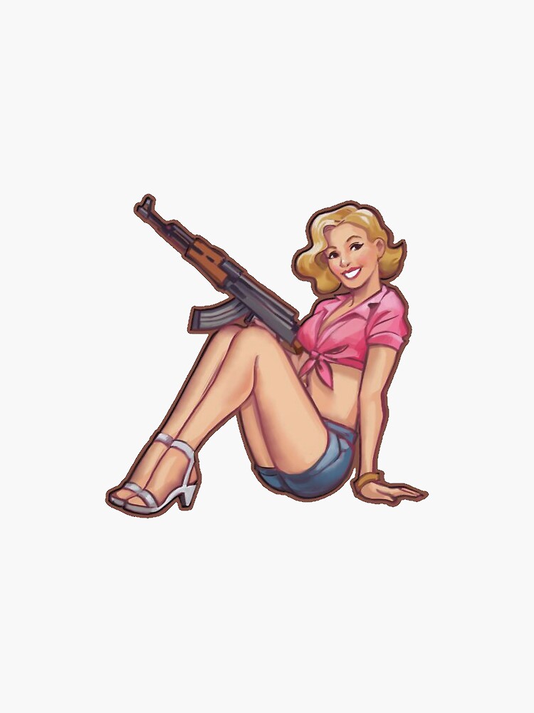 "Tamara Pinup Girl Sticker CSGO" Sticker for Sale by ninakl Redbubble