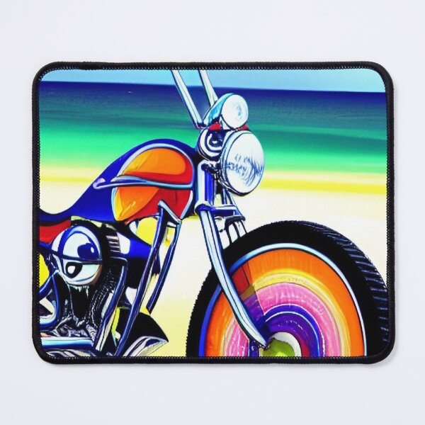 Item preview, BEAUTIFUL SURREAL RETRO MOTORCYCLE ON THE BEACH designed and sold by sailorsam1805.