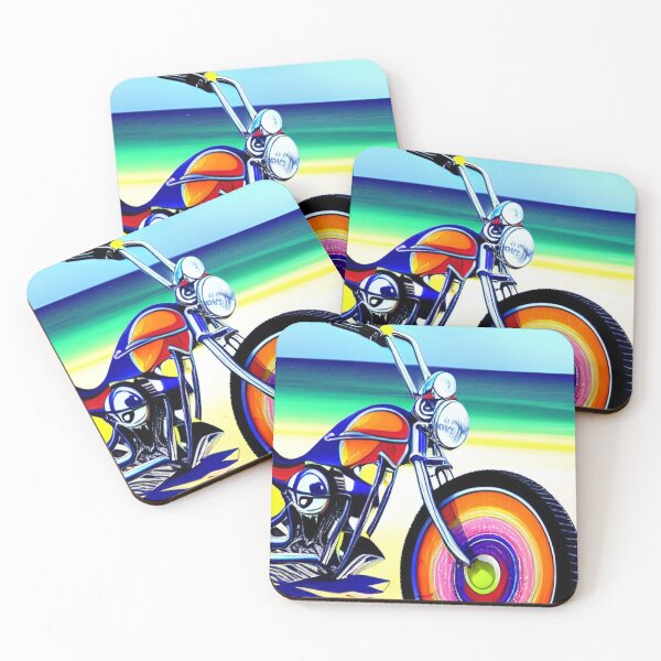 Item preview, BEAUTIFUL SURREAL RETRO MOTORCYCLE ON THE BEACH designed and sold by sailorsam1805.