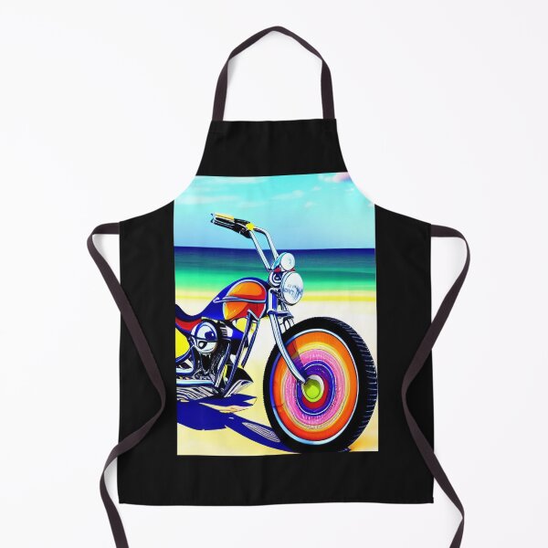 Item preview, BEAUTIFUL SURREAL RETRO MOTORCYCLE ON THE BEACH designed and sold by sailorsam1805.