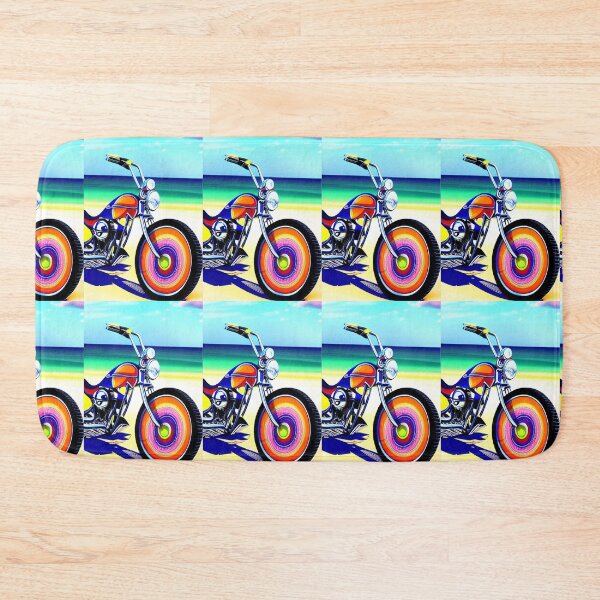 Item preview, BEAUTIFUL SURREAL RETRO MOTORCYCLE ON THE BEACH designed and sold by sailorsam1805.
