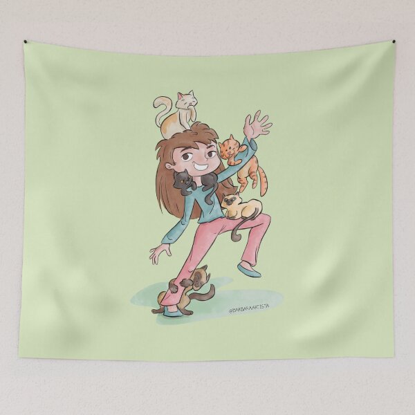 Item preview, Happy Cat Lady Green designed and sold by bbandcats.