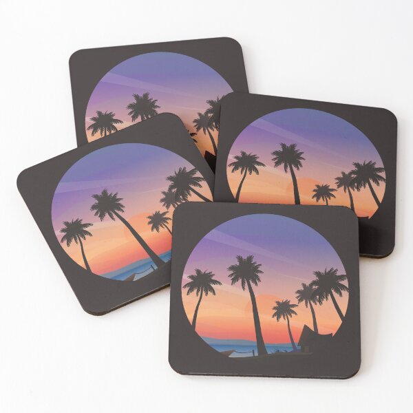 Item preview, palm trees at dusk designed and sold by zeljana0504.