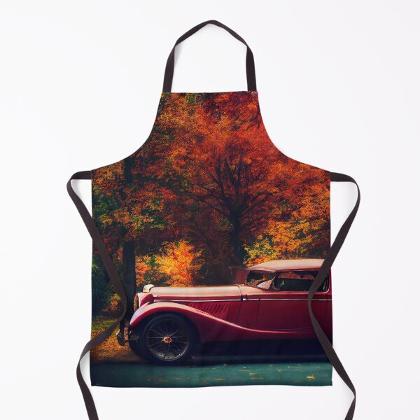 Item preview, Vintage car in autumn designed and sold by NaumLabs.