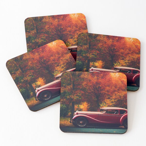 Item preview, Vintage car in autumn designed and sold by NaumLabs.