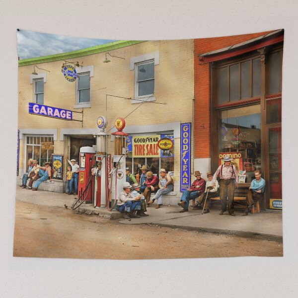 Item preview, Gas Station - Chatting in a small town 1941 designed and sold by Mike Savad Photography.