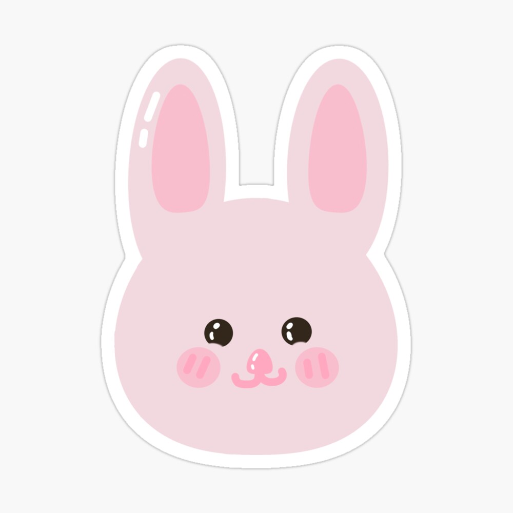 Bunny Pyon Kawaii Face (Pink)