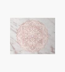 Rose gold mandala - shimmer vein marble Art Board