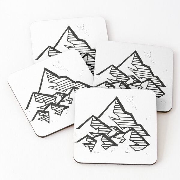 Item preview, Black and White Abstract Mountains designed and sold by Rachael Schulte.